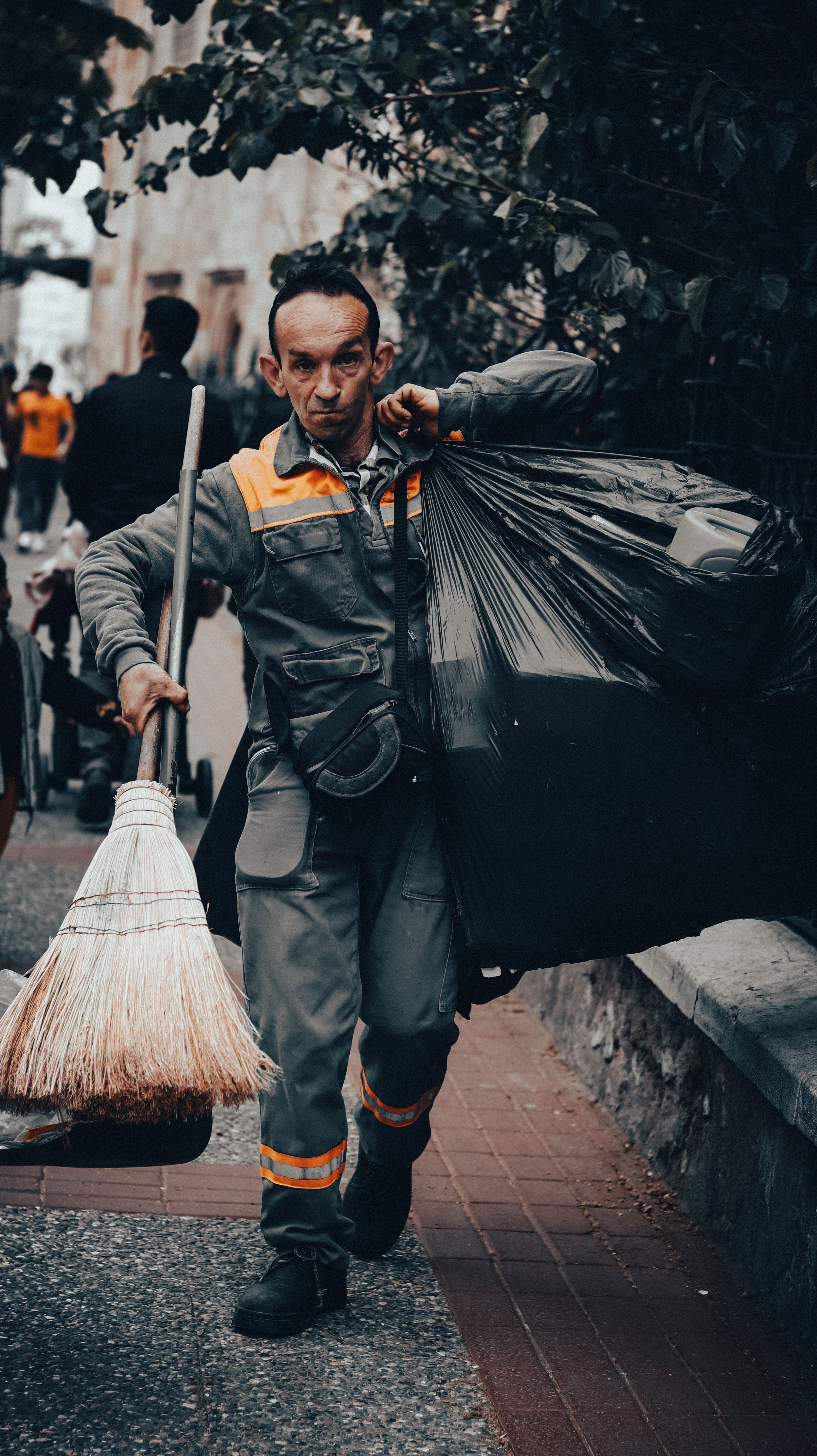 MCE housekeeping worker on duty